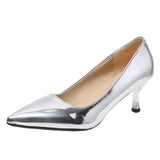 Large-Size Women's Shoes 2025 New Women's Shoes Tip Light-Mouthed Single Shoes Women's Fine Heel Single
