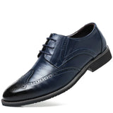 Zingj Men's Shoes Spring 2024 Brock New Men's Business Wear All-Match Men's Casual Leather Shoes Lace-Up Shoes