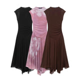Spring And Summer New Women's Fashion Sexy Hottie Net Sleeveless Dress
