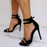 Fine High Heel With Film PVC Plus Large Code 47 Banquet High Heel Sandals