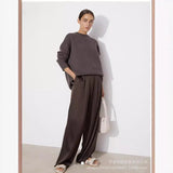 And Winter Explosion Of Women's Knitted Shirt Round-Neck Solid Color Loose