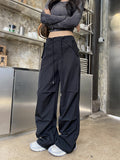 Zingj Straight Pants Female Spring And Autumn 2024 New Wide Leg Pants Summer Thin Loose Casual Cargo Pants