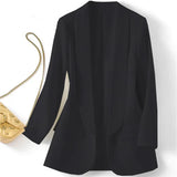 Zingj East Hot Style Spring And Autumn Temperament Commuting Solid Color Lapel Long Sleeve Small Suit Korean Version Coat
