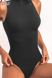 Casual Ribbed Black Skinny Summer Bodysuit Women Solid Bodycon Basic Tank Body Sexy Bodysuits Tops One Piece