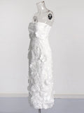 2025 New Fashion Heavy Industry Mesh Embroidery Splicing Design Sense Slimming Long Bag Hip Dress Women's