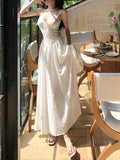 Suspension Dress Women's Spring 2025 New Design Small White Dress Vacation Waist
