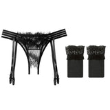 Black Garter Garter Thighs Brocing Trom Flirt Ultra-Thin Over Knee White Stockings Uniform Seduction