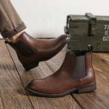 Boots Men's 2025 New British Style Cover Feet Men's Boots Casual One Foot Pedal Martin Boots Men's