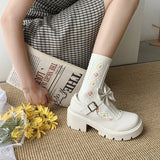And Summer Jk Uniform Shoes Heightened Thick Soles Student Mary Jane High-Heeled Vintage Single Shoes British Style Small Leather