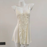 New Sexy Pajamas Net Red Women Summer Pure Ice Sling Ribbon Bare Back Lace Sexy Ajasy Sexy Ajasy Private Room