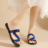 Colored Water Drill Cold Slippers Women 2025 Summer New Women Wearing Beach