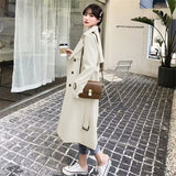 Zingj Trench Coat Female Spring And Autumn 2024 Spring New Medium And Long Korean British Style Small People Wear A