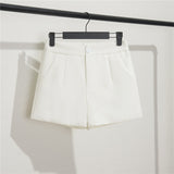 Zingj Female 2024 Spring And Summer New Korean Version High Waist Slim Loose Straight Wide Leg Pants Rice White Casual