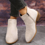 Martin Boots 2025 Autumn And Winter New Coarse And Side Zipper Large Size 43 Yards Women's Short