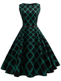 Print Vintage Dress Women Summer Floral Swing Party Dresses Hepburn 50s 60s Retro Elegant Robe feminino