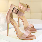 Shoes Sexy High Heels Metal Buckle Women Shoes 11 Cm Women Heels Party Shoes Stiletto Heels Fish Mouth Women