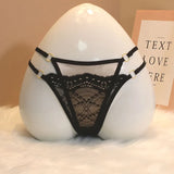 Hollow Buckle Tong Trousers Fake Two-Piece Colorless Hot Seduction Swim Cloth Low-Waisted Lace