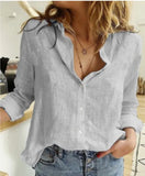 Color Casual Cardigan Loose Long-sleeved Linen