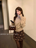 Xixi 2025 Winter New Korean Style Temperament High-Necked Jabs Long-Sleeved Knit Sweater Tops Women