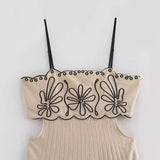 Women's Clothing 2025 Summer New Cotton Embroidery Sling