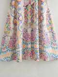 Women's Long Sleeve Printed Shirt Dress