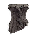 Shooting Wasteland Wind Thoracic Thoracic Do Old Hole Irregular Lotus Leaf Side Vest Millennial Babes Sleeveless Top