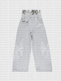 Street Water Wash Trousers Casual Fashion Street High Straight Trousers Men And Women The