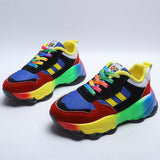 Women's Shoes Casual Sports Single Shoes 2025 Autumn And Winter New Large-Size Color Thick-Bottomed Old Dad