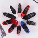 Women's High Heels Fashion Comfortable Solid Color Casual Light Office OL Ladies Large Size High