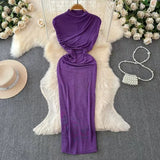 Goddess Of The Royal Sister Dress Fan Temperament Heart Folds To Receive The Waist Thin Long Bag Of The Hip