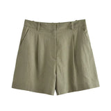 Autumn Style New Style Tooling Style Solid Color Slim Vest Shorts Leisure