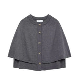 Women's Explosive Knitted Coat Cape Short Sleeve Single Buckle Women's Sweater