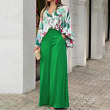 Women's Dress 2025 Printed Shirt Long-Sleeved INS Style Trousers Fashion Winter Wear