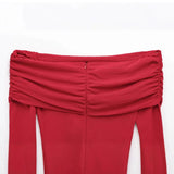 Women's Clothing Explosion Word Broken Folded Shoulder Repair Soft Chiffon