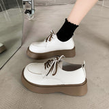 Shoes 2025 Autumn And Winter New British Wind Thick Sole With Round Head Small Leather Shoes Retro Fashion Single
