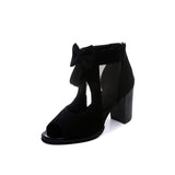 Fairy Wind 2025 Spring And Summer New Fashion Cool Boot Fish Mouth Solded Airspoon Bough Heeled High Heeled