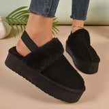 Bottom Bag Head Hair Cool Slippers Women After Loose Wearing Half Drag Plus Velvet Cotton Shoes