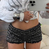Fashion Casual Striped Shorts Hot Pants At Home Casual Low-Rise Tight Legs Long Hot