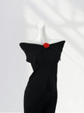 Zingj Wear Elegant Temperament V Neck One Shoulder Sweater Short-Sleeved T Shirt Female Open Shoulder French Lapel