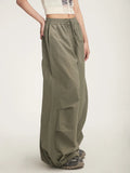 Zingj Wide-Leg Sweatpants Elastic Waist Logo Loose Versatile Air Pants Parachute Paratroop Cargo