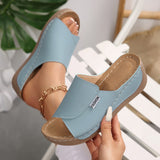 New Slope And Slippers Fashion Fish Mouth Cool Slippers Wearing Light Beach Women's Cool