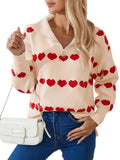 And Winter New Sweater Women Fashion Zipper Love Love Long-Sleeved