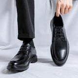 Zingj Shoes Men Business Dress Soft Face Men's Shoes 2023 New Trend Increased British Men's Casual Shoes