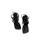 Square Head Clasp High Heel Sandals Women 2025 New Summer Thick Heel Buckle With Toe Women's