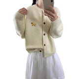 Wind Soft Knitted Cardigan Women's Autumn And Winter 2025 Korean Version Of The Collar Loose Casual Sweater