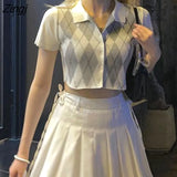 Women Autumn Cropped Single Breasted Streetwear Ins Chic All-match Slim Tender Vacation Stylish Clothing Long