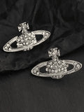 Rhinestone Planet Design Earring- Outfit