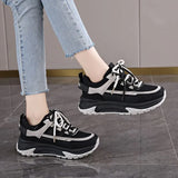 Old Dad Shoes Women 2025 Autumn New Hong Kong-Style Sports Shoes Daily Commute Black And White Casual