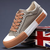 The Autumn Of 2025, The New Men's Shoes Korean Version Of The Fashion Trend Casual Men's Canvas Shoes Flat Soles Low-Top Shoes Men's