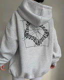 Women's Casual Fashion Letter Prints With Long-Sleeved Hooded Hoodie